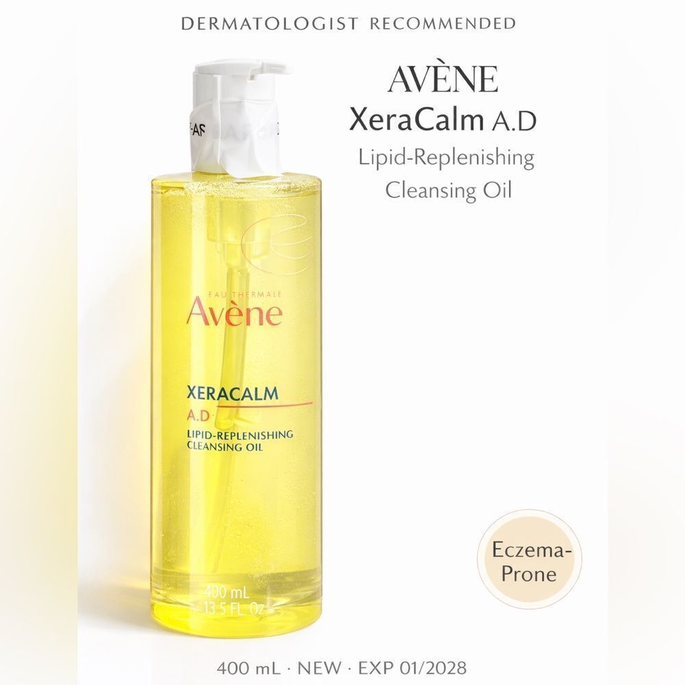 🧴 Avène XeraCalm A.D Lipid-Replenishing Cleansing Oil, 400 mL • NEW-Exp 01/2028